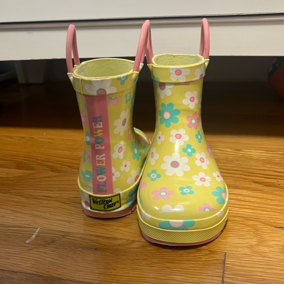Rain boots, western chief, girls size 10 flower power - Picture 2 of 3